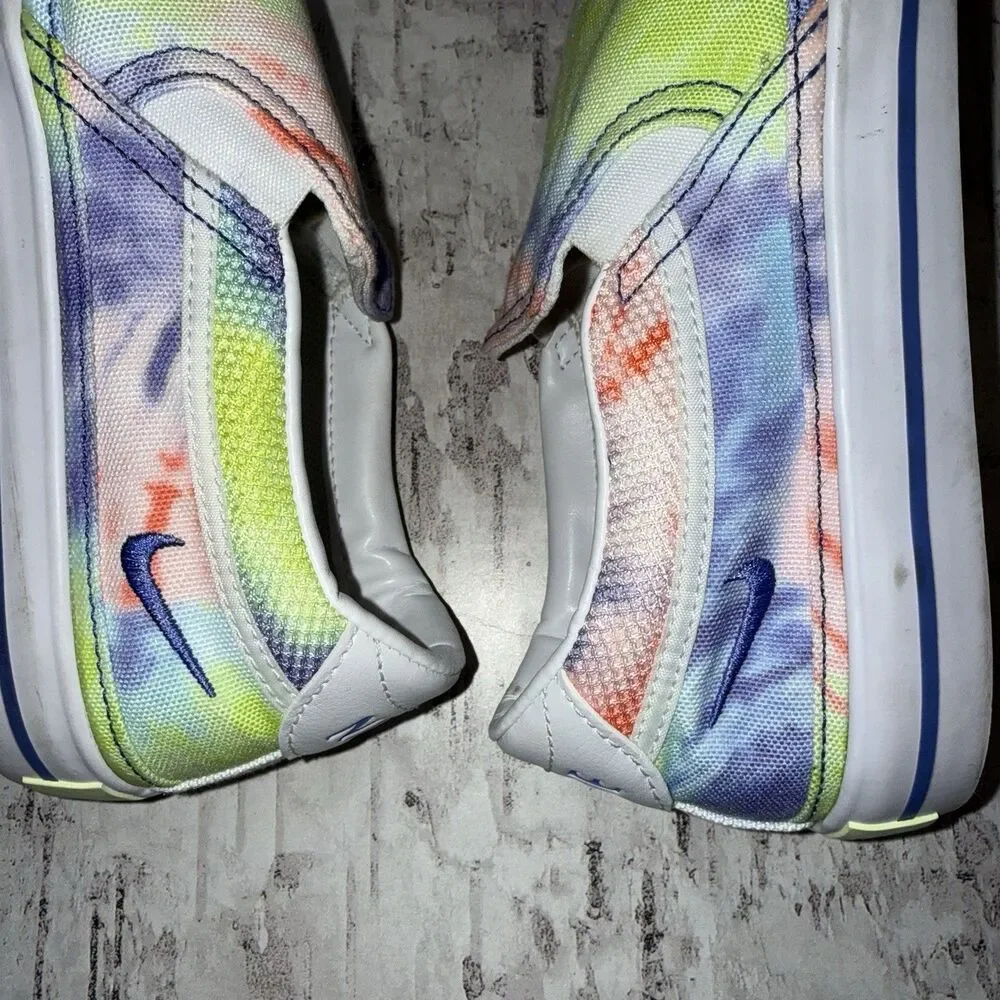 Women Nike Court Legacy Slip-on Shoes 6.5 Multicolor Tie Dye CZ1752-900